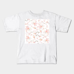 pink flower pattern Kids T-Shirt